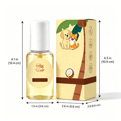 Pet Coat Care Oil – Dog & Cat Fur Conditioning Oil with Coconut Extract & Botanical Oils