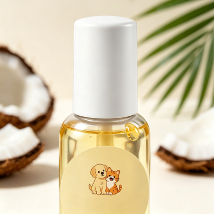 Pet Coat Care Oil – Dog & Cat Fur Conditioning Oil with Coconut Extract & Botanical Oils