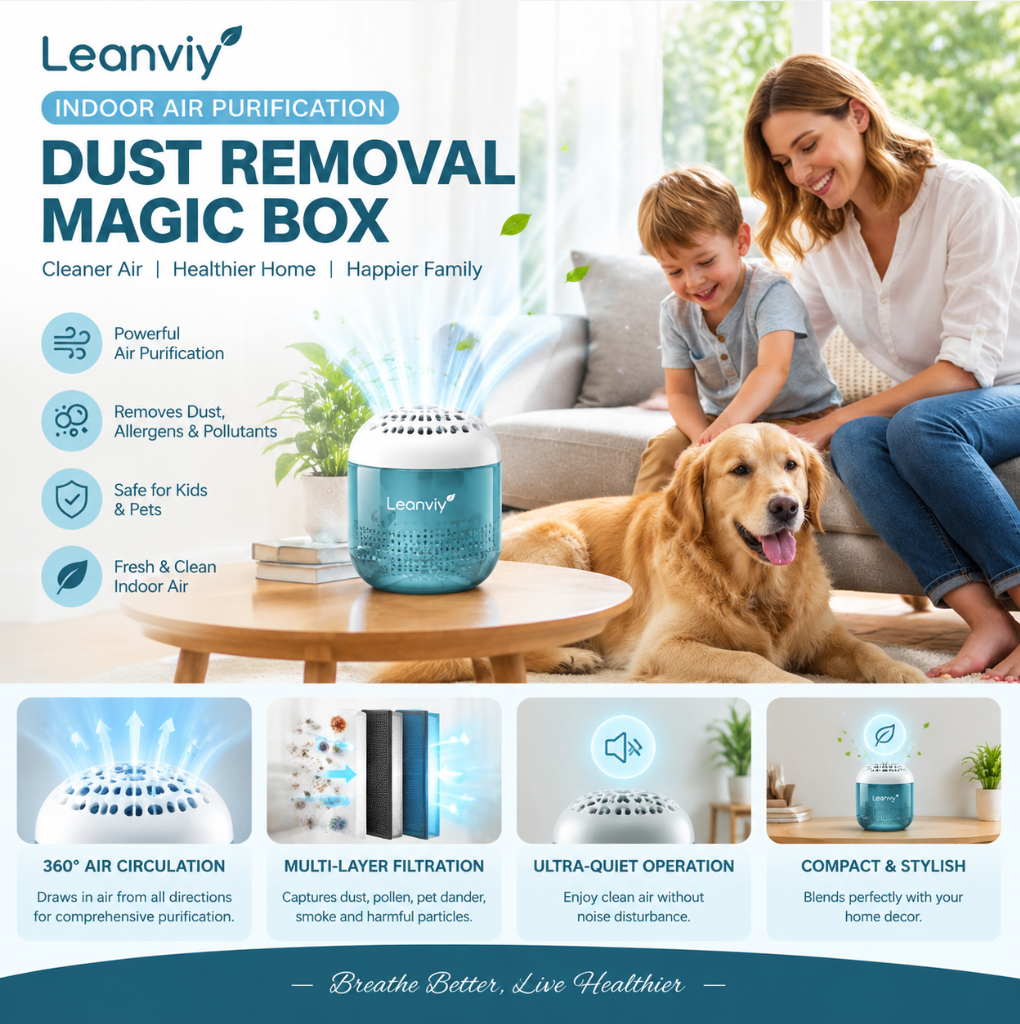 🔥2026 New Collection - Limited-Time Indoor Air Purifier & Dust Removal Box🏠Protect Your Family’s Health👵👶